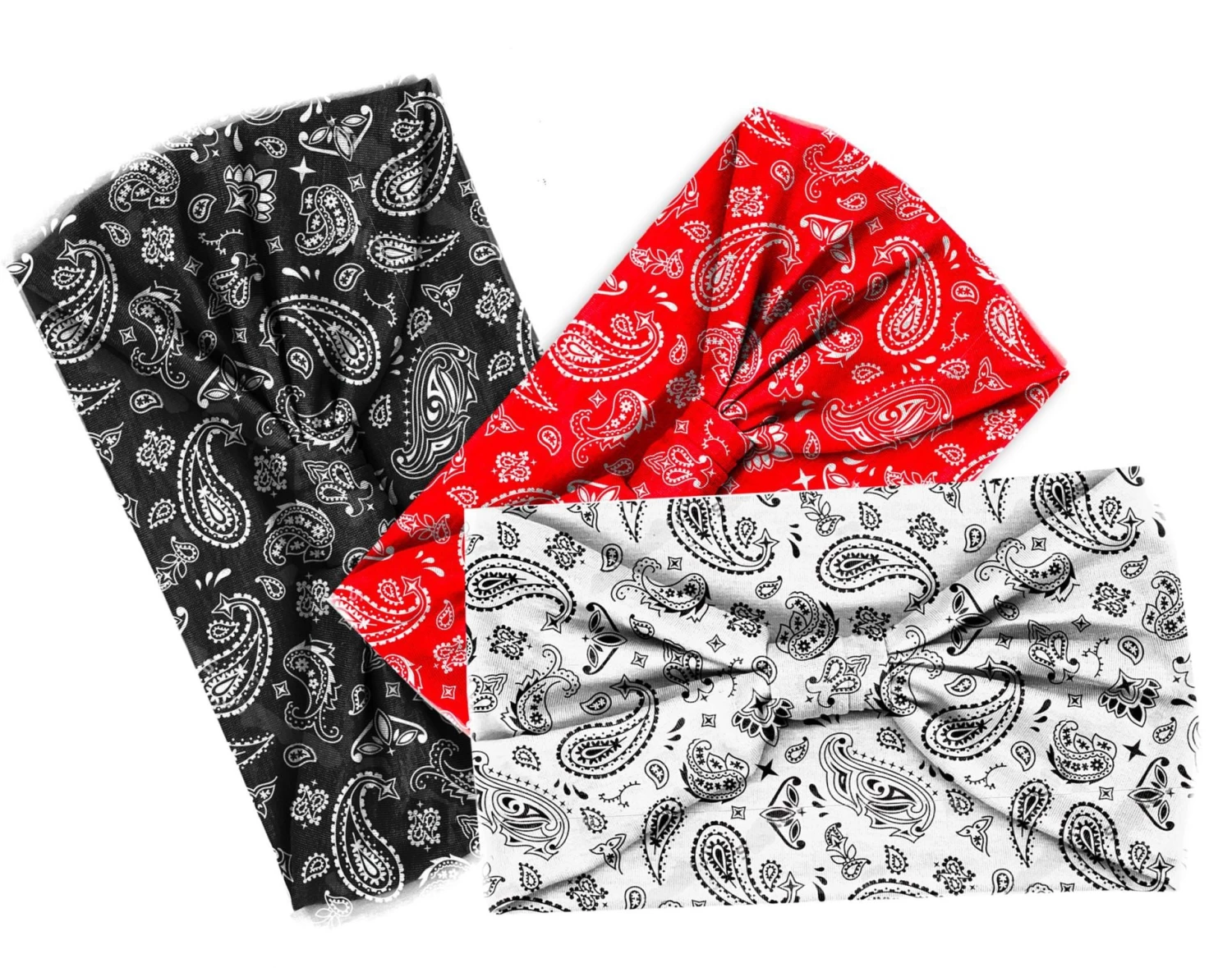 Paisley Print Knotted Bandanna Headband - Image 2