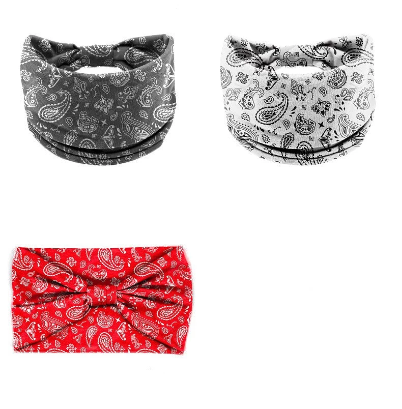 Paisley Print Knotted Bandanna Headband - Image 3