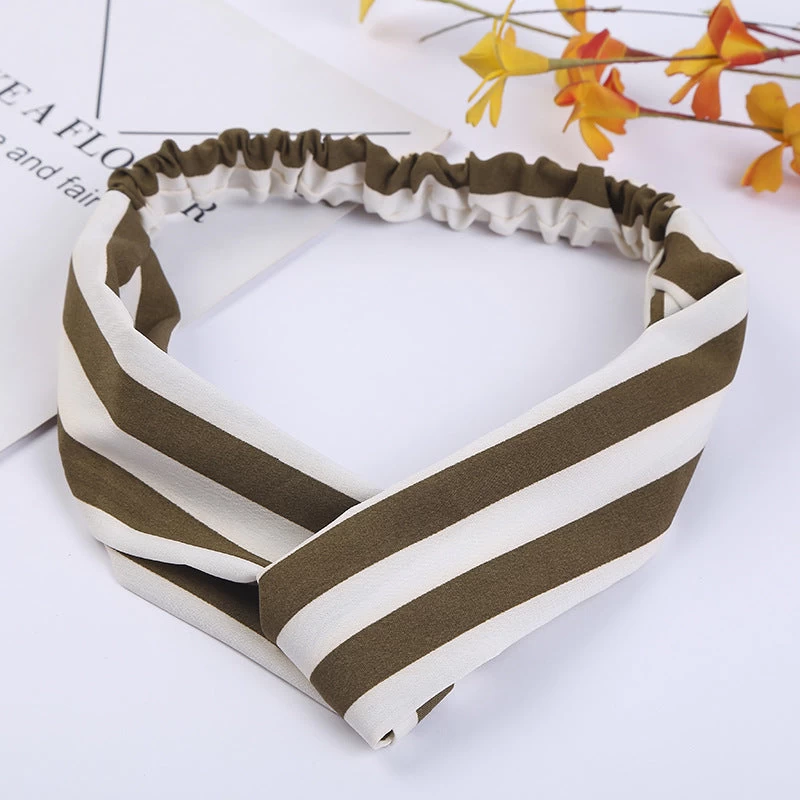 Strips Patterned Elastic Headband - Image 2