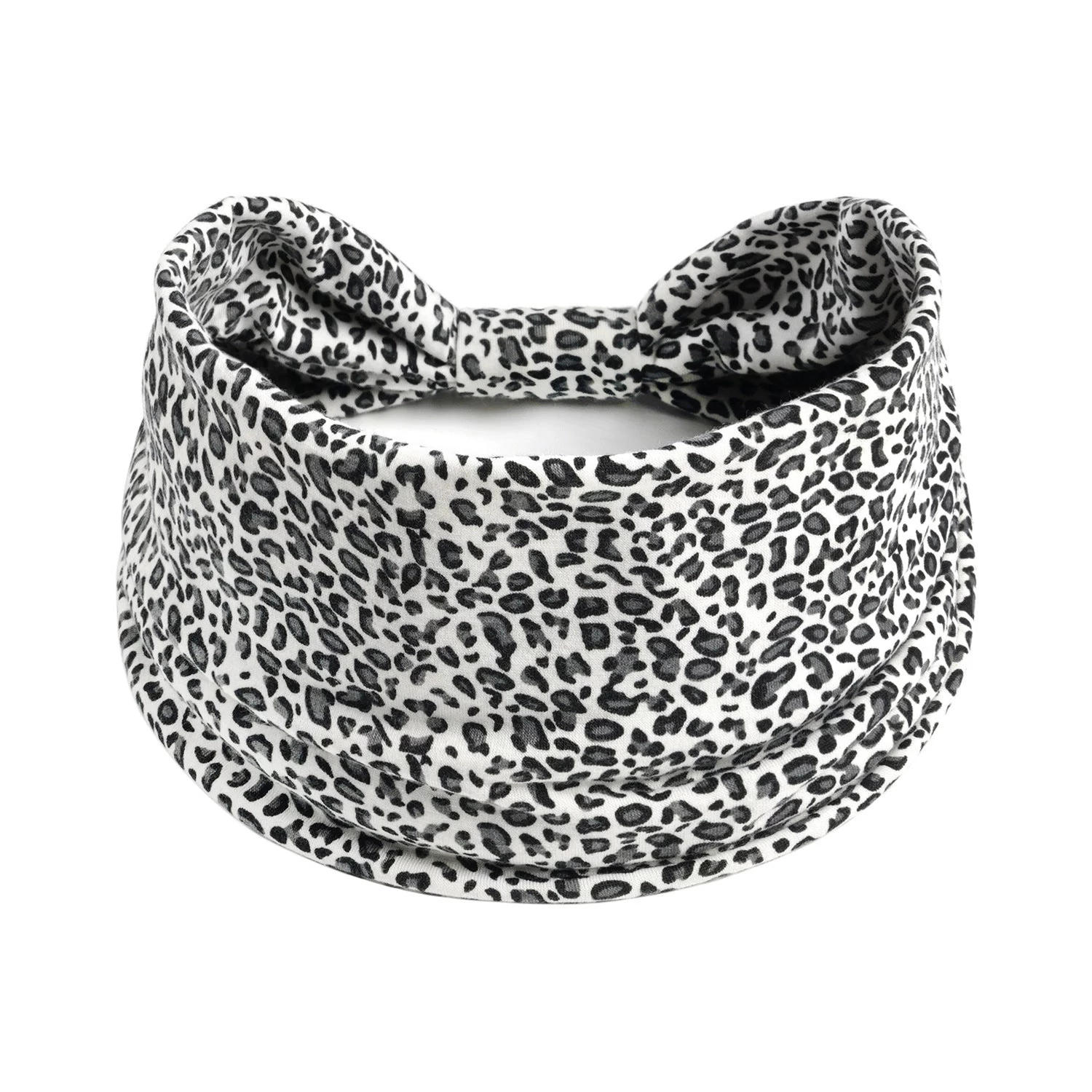 2-way Small Leopard Prints Knotted Bandanna Headband - Image 2