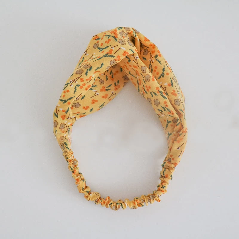 Small Flowers Prints Elastic Headband - Image 4