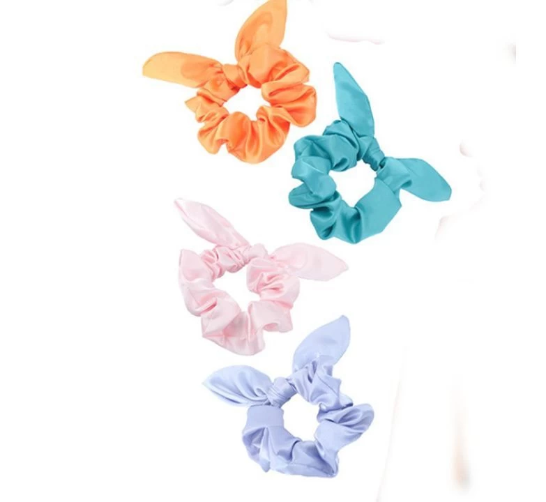 Satin Scrunchies With Bow - Image 5