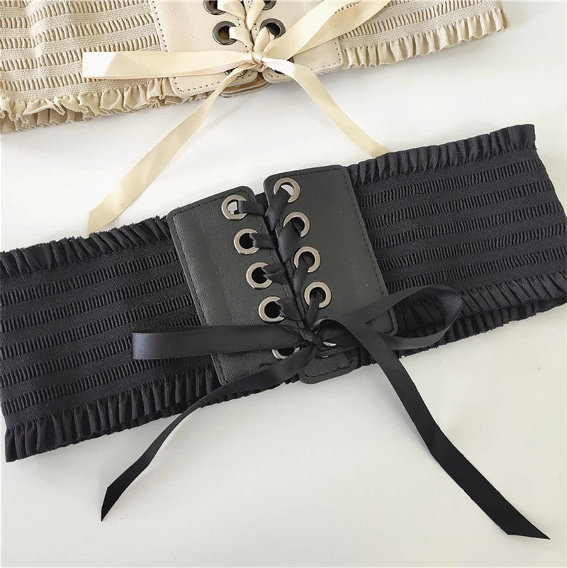 Corset Front Elastic Lace Belt - Image 2