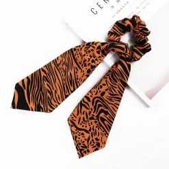 Zebra Chiffon Scrunchies With Scarf