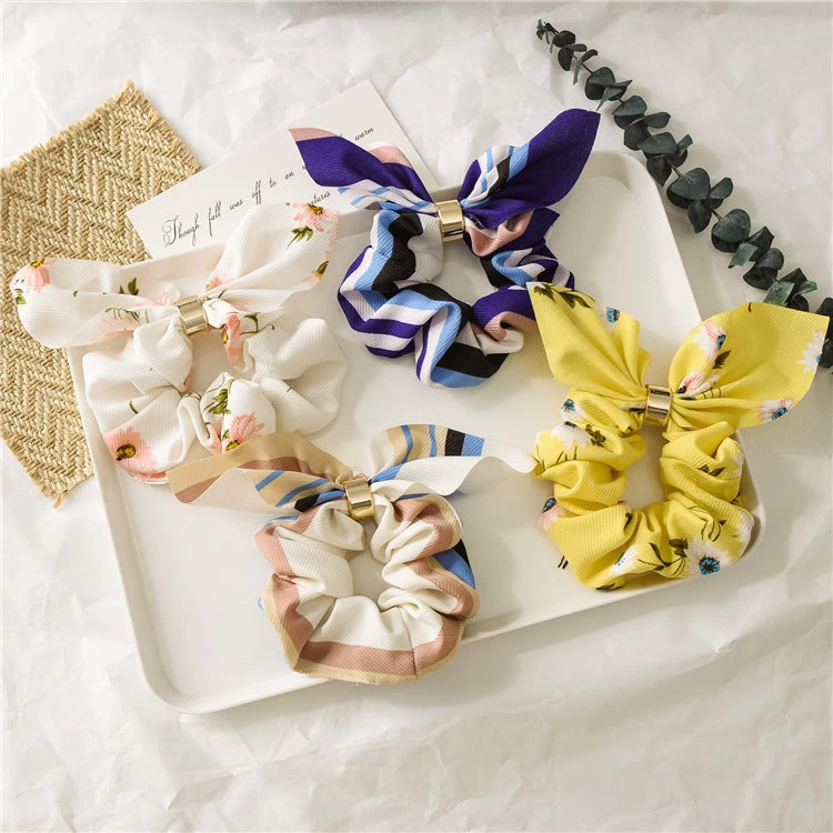 Buckle Scrunchies With Bow - Image 2