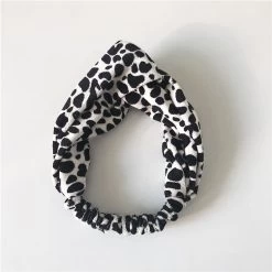 Coral Velvet Leopard Elastic Headband