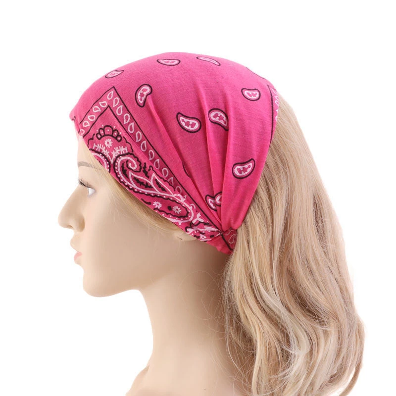 Paisley Print Wide Bandanna Headband - Image 9