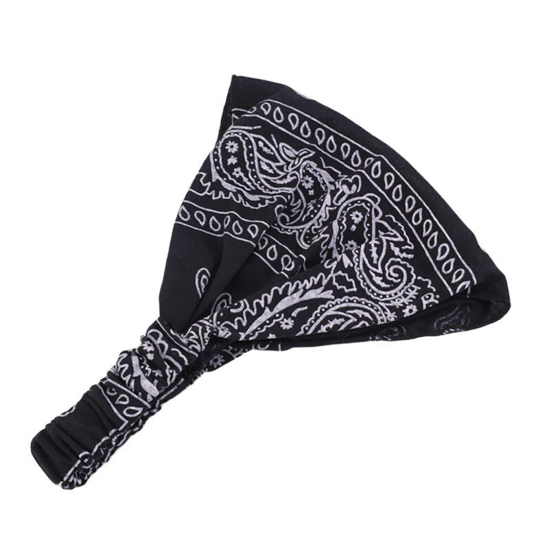 Paisley Print Wide Bandanna Headband