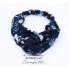 Kids Floral Chiffon Elastic Headband In Navy