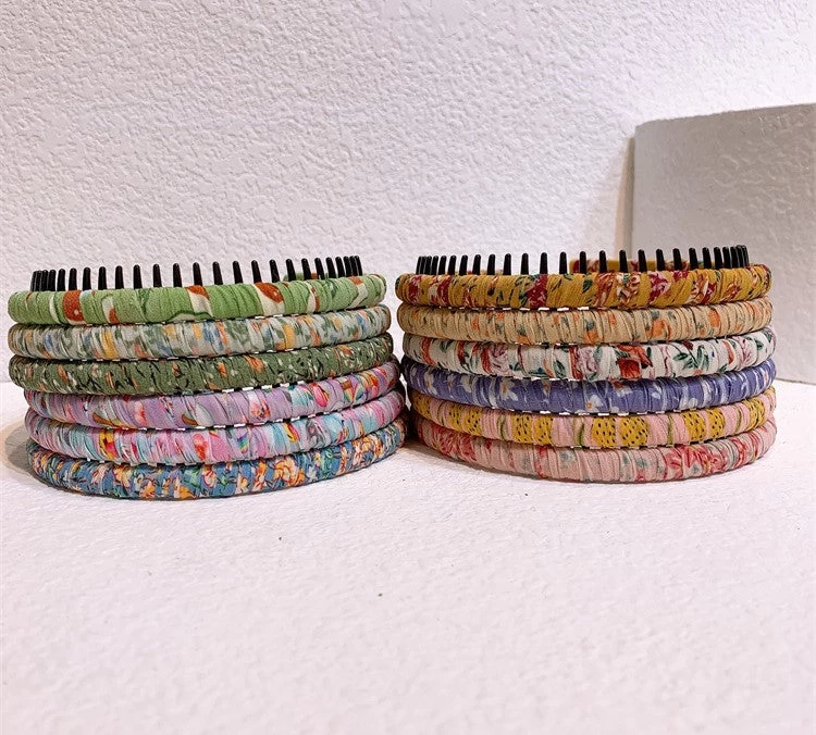 Rainbow Cartoon Prints Ruched Headband With Teeth - Image 4