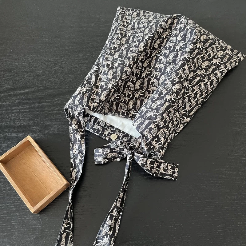 Black Cheetah Liberty Cotton Tote Bag / Shoulder Bag - Image 4