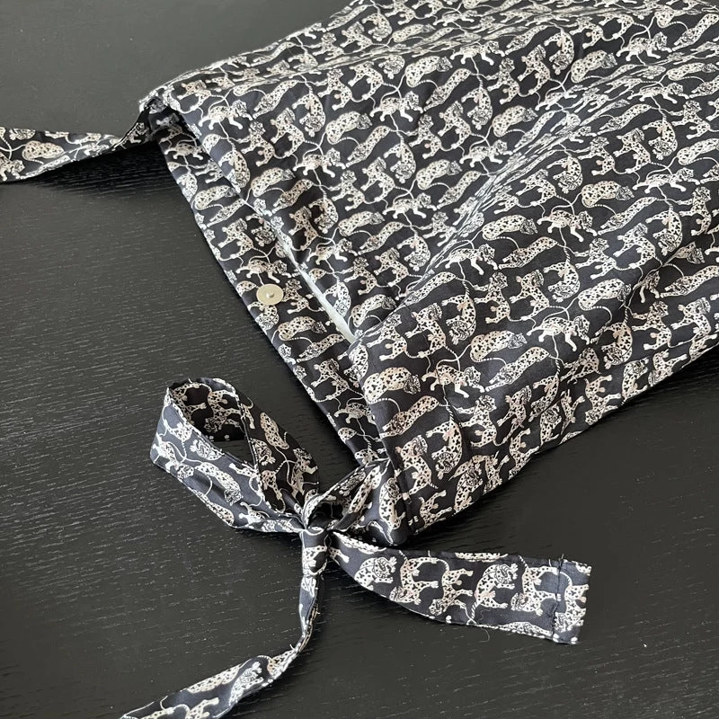 Black Cheetah Liberty Cotton Tote Bag / Shoulder Bag - Image 6