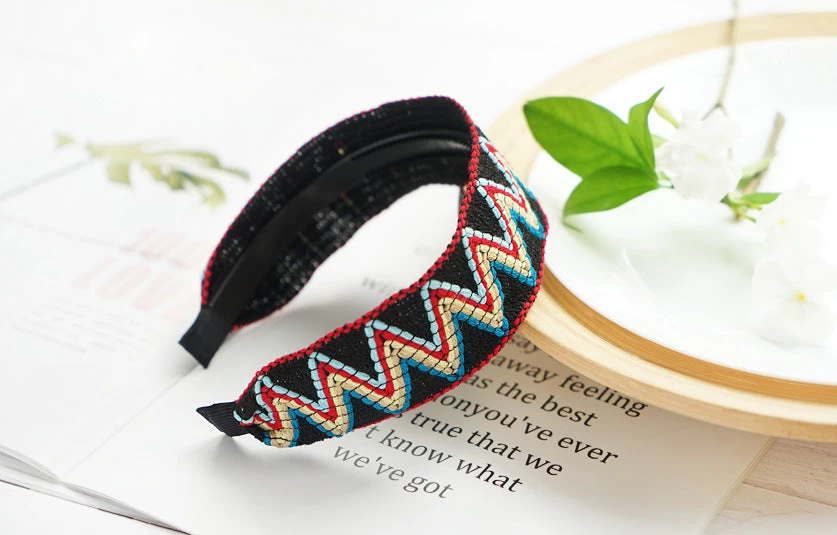 Knitted Rainbow Waves Headband - Image 5