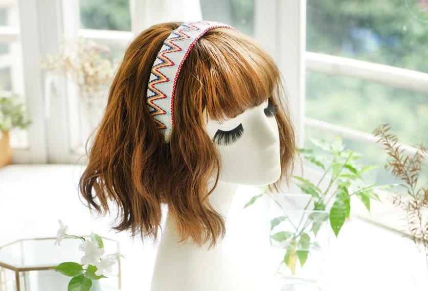 Knitted Rainbow Waves Headband - Image 3