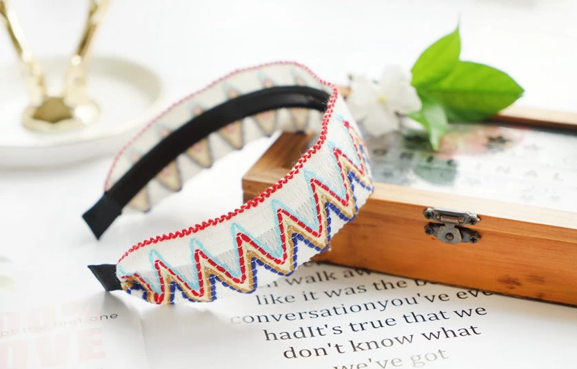 Knitted Rainbow Waves Headband - Image 7