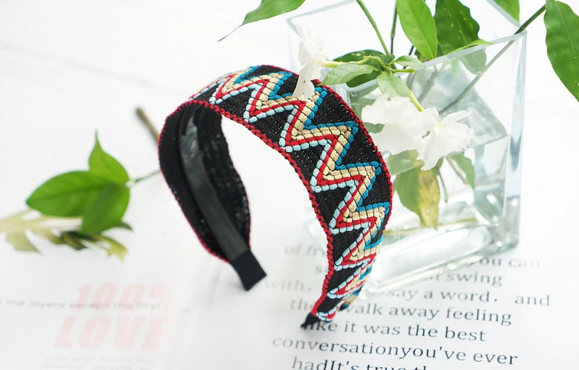 Knitted Rainbow Waves Headband - Image 8