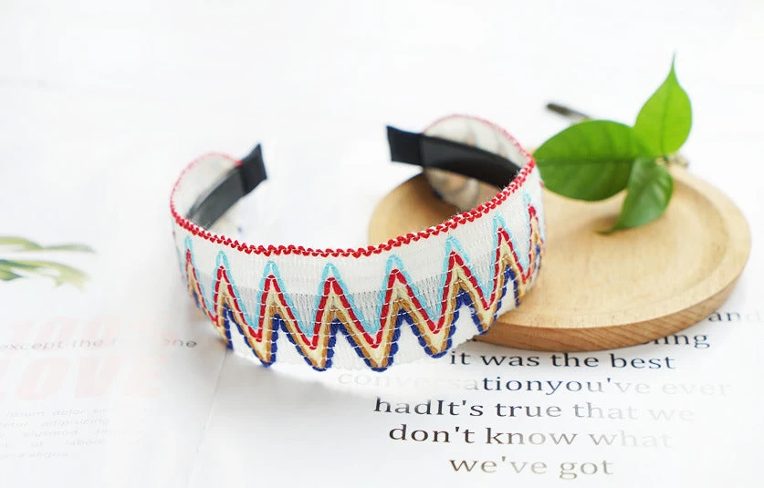 Knitted Rainbow Waves Headband - Image 9