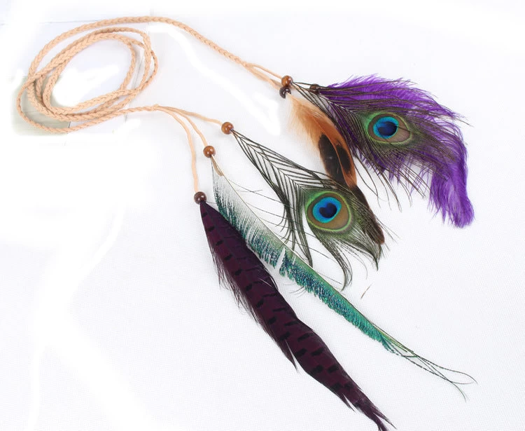 Gorgeous Feathers Hair Band - Purple - Image 2