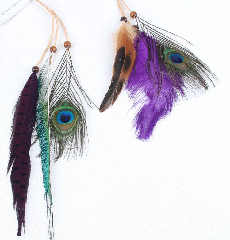 Gorgeous Feathers Hair Band - Purple - Image 3