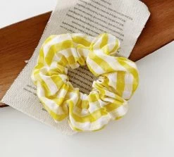 Bright Gingham Scrunchies