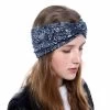 Snowy Leaf Branches Printing Turban Headband