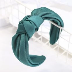 Silky Knotted Headband In Plain Colours