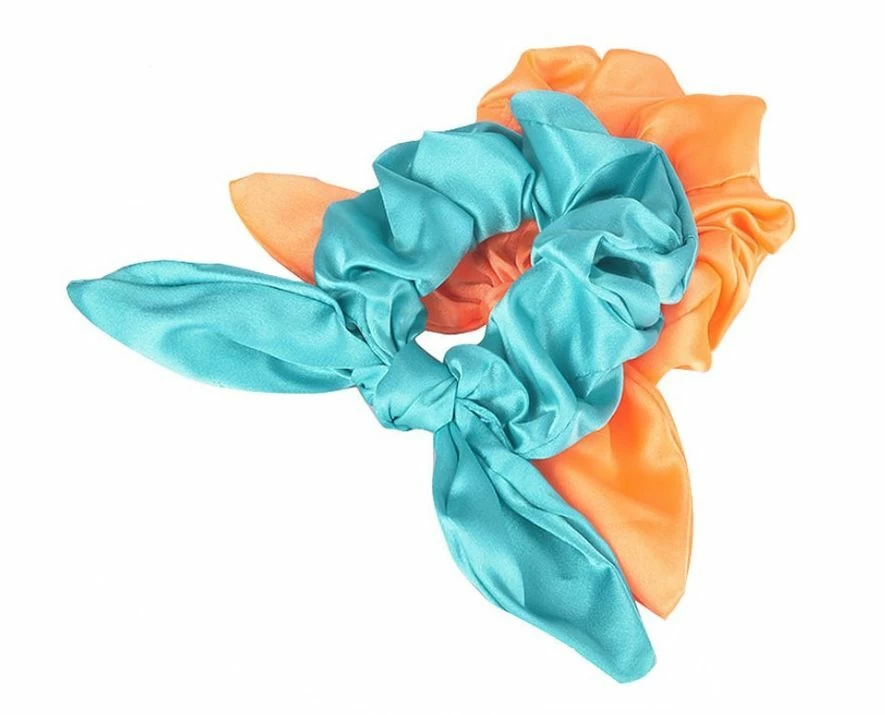 Satin Scrunchies With Bow - Image 7