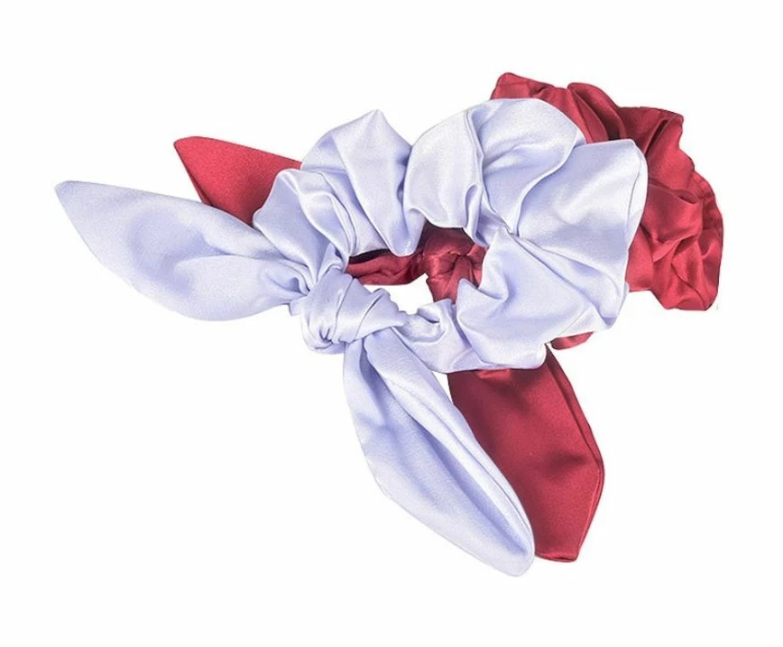 Satin Scrunchies With Bow - Image 9