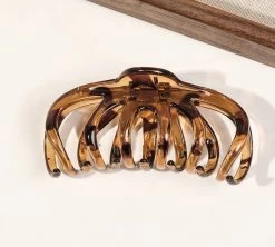 Acrylic Hair Claw In Black Brown