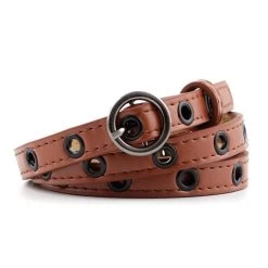 Circle Studded Thin Belt