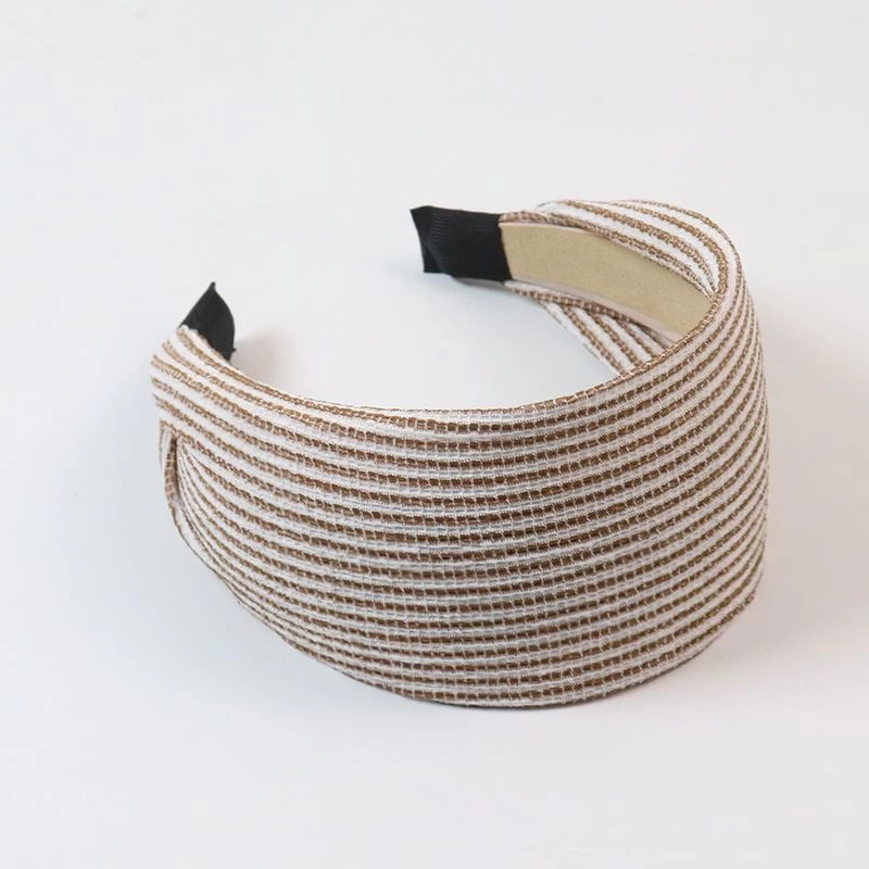 Strips Patterned Plain Flat Wide Headband - Image 6