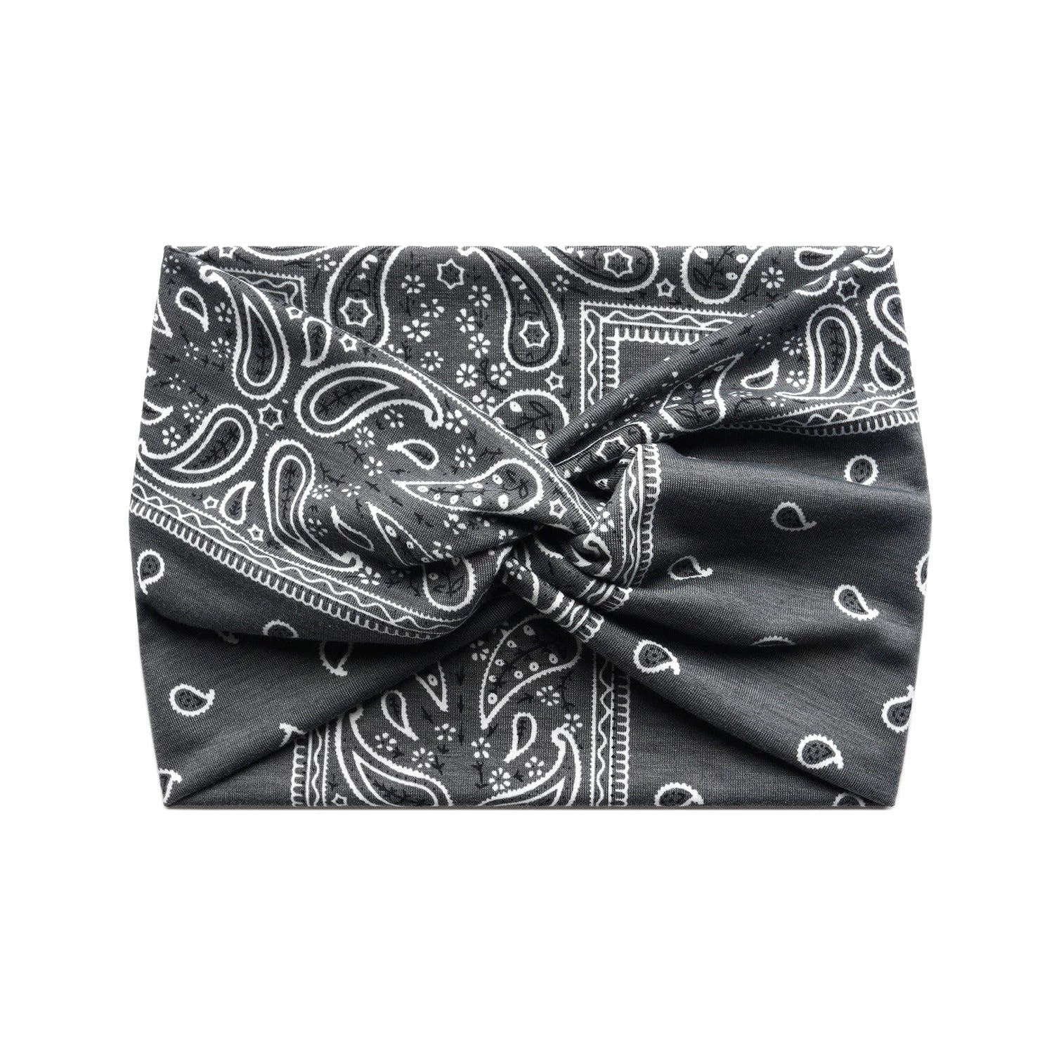 Paisley Print Super Wide Twist Front Stretchy Headband - Image 9