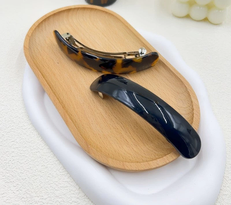 Smooth Resin Arch Rectangle Barrette - Image 5