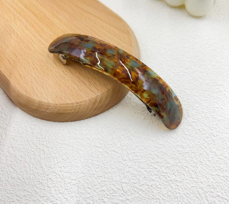 Smooth Resin Arch Rectangle Barrette - Image 15