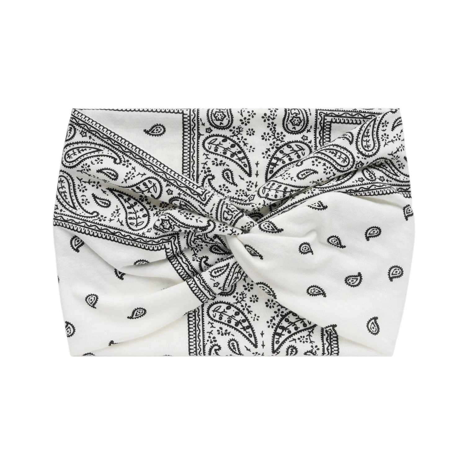 Paisley Print Super Wide Twist Front Stretchy Headband - Image 4