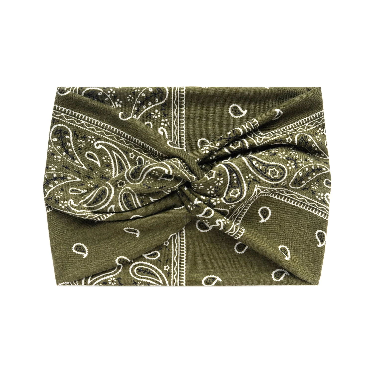 Paisley Print Super Wide Twist Front Stretchy Headband - Image 7