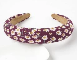 Padded Headband With Small Flowers Printing