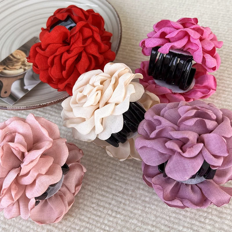 Fabric Roses Hair Claw - Image 2