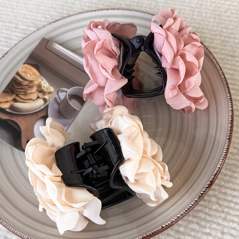 Fabric Roses Hair Claw - Image 3