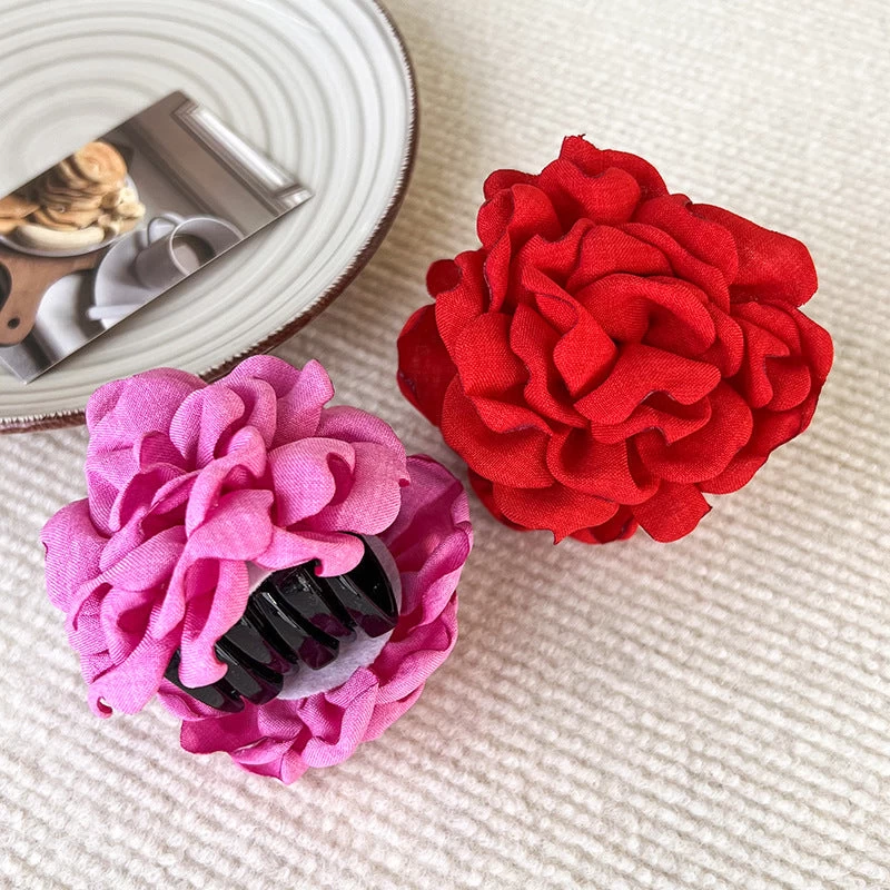 Fabric Roses Hair Claw - Image 4