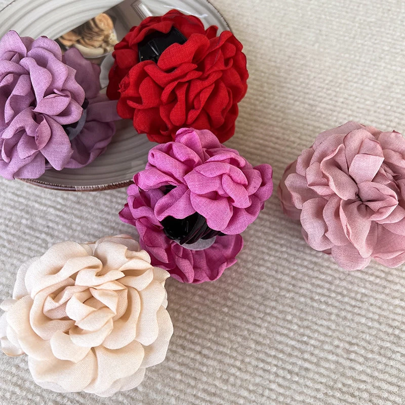 Fabric Roses Hair Claw - Image 5