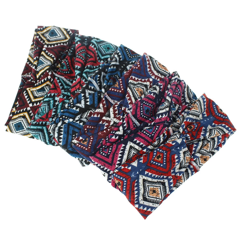 Multicoloured Diamond Patterned Turban Headband - Image 3