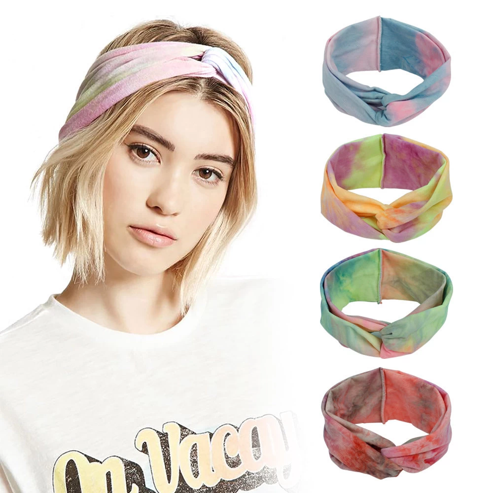 Multicoloured Tie-dye Turban Headband - Image 2