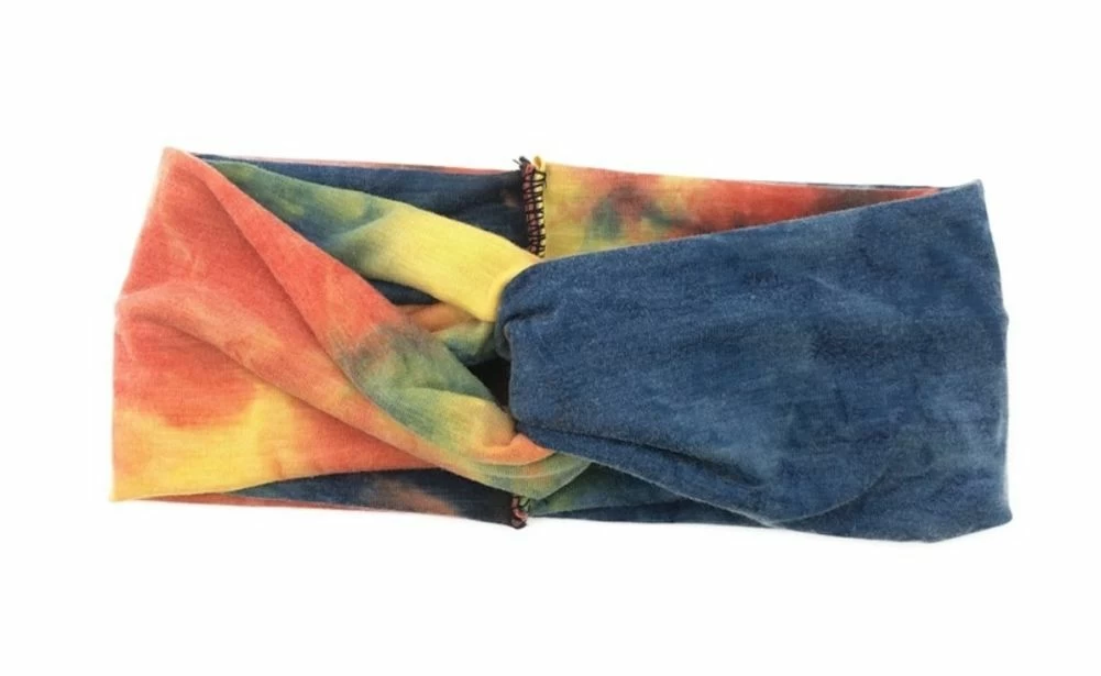 Multicoloured Tie-dye Turban Headband - Image 9