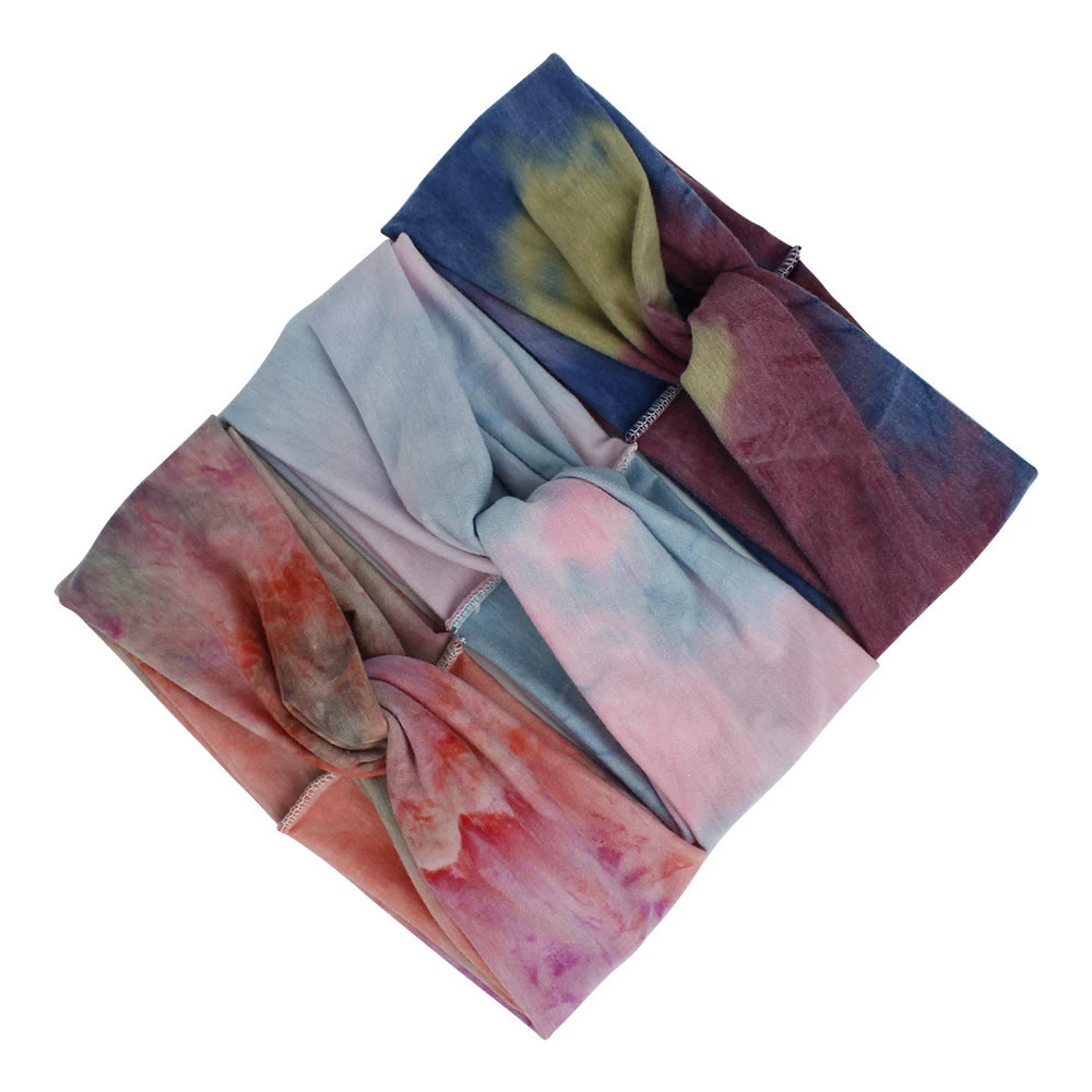 Multicoloured Tie-dye Turban Headband - Image 5