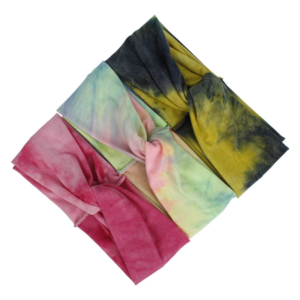 Multicoloured Tie-dye Turban Headband - Image 6