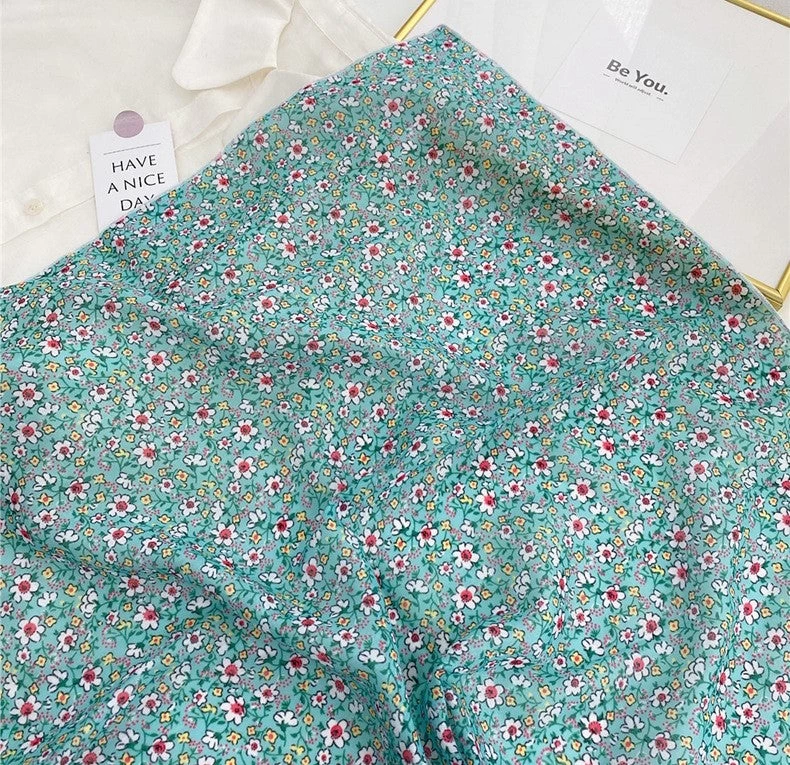 Flowers Print Square Scarf - Image 5