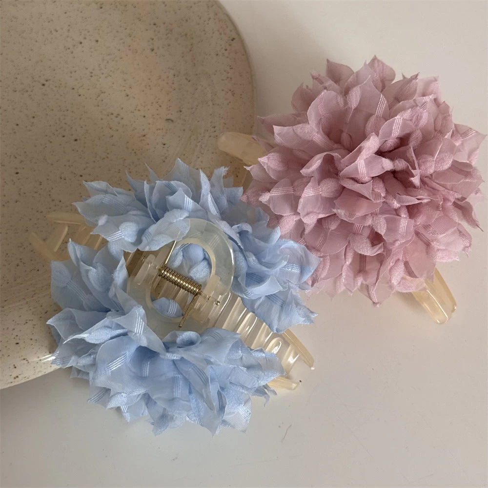 Chiffon Flowers Large Hair Claw - Image 3