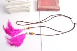 Hot Pink Feather Tie