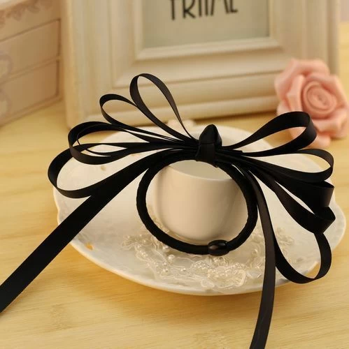 Multi-layered Satin Ribbon Bow Hair Tie - Image 2